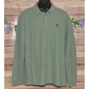 Daniel Cremieux Polo Shirt Mens XL Green Long Sleeve Classic Fit Cotton Preppy
